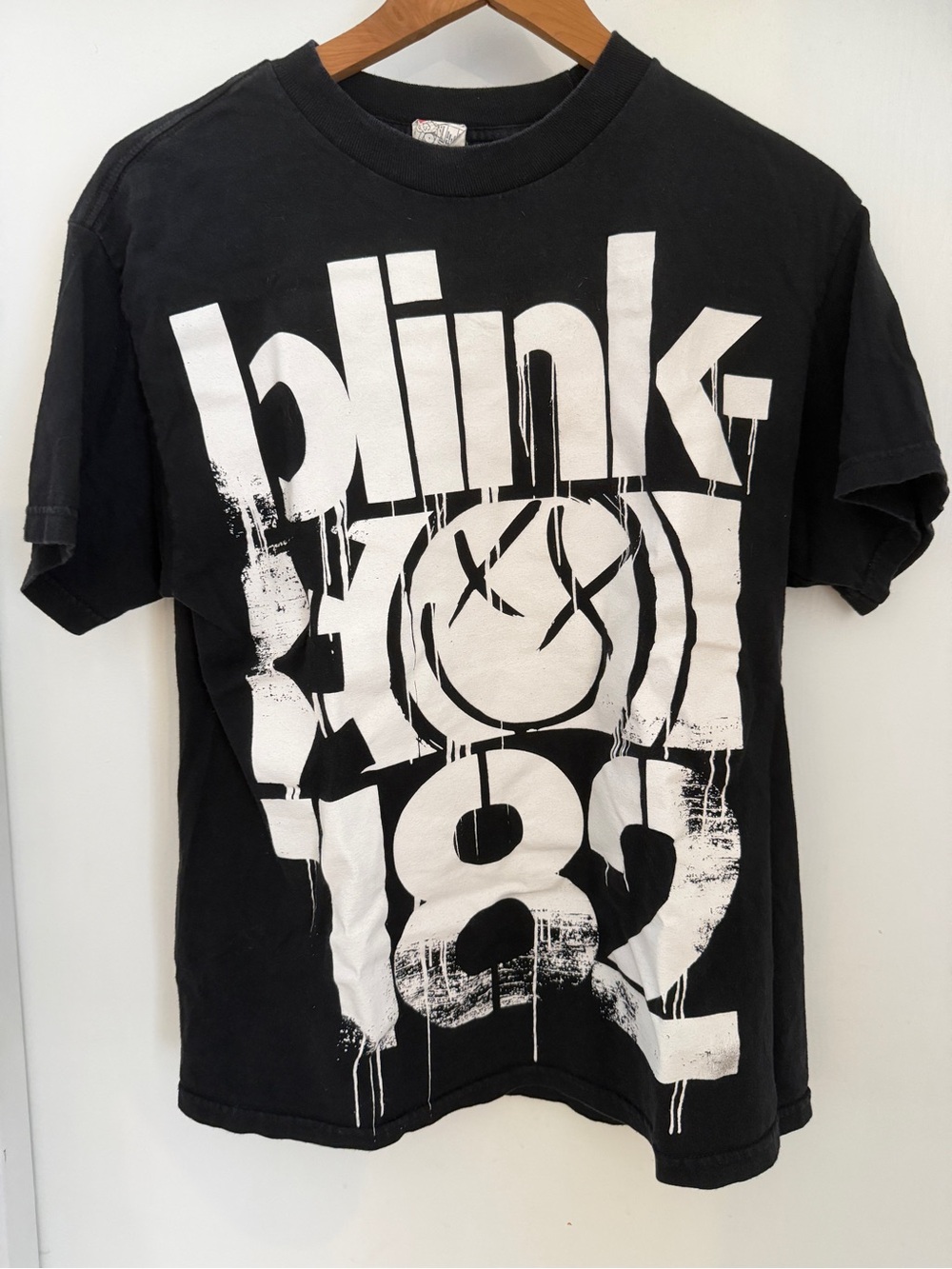 Blink-182 Black Band Tee with Drip Logo